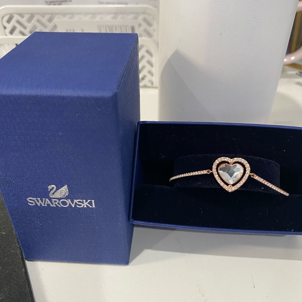 Swarovski crystal heart bracelet
